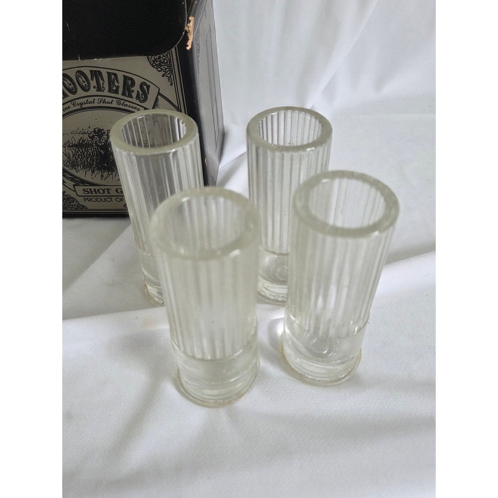 Vintage Shooters Inc Crystal Shotgun Shell Shot Glasses Set of 4